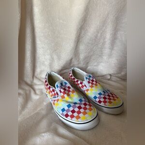 Big Kid’s Vans Colorful Classic Slip-On Sneakers